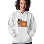 Fashion, accesorii si bijuterii - Femei - Imbracaminte femei - Hanorace femei - Hanorac Femei Cartea Junglei Mowgli King Louie, alb, marime 2XL - Infinity.ro