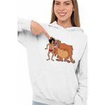 Fashion, accesorii si bijuterii - Femei - Imbracaminte femei - Hanorace femei - Hanorac Femei Cartea Junglei Mowgli King Louie, alb, marime 2XL - Infinity.ro