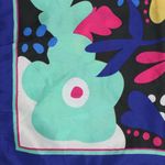 Fashion, accesorii si bijuterii - Femei - Accesorii femei - Esarfe si fulare femei - Batic de dama, 50x50 cm, Buticcochet, saten, imprimeu floral, Bleumarin - ES2675 - Infinity.ro