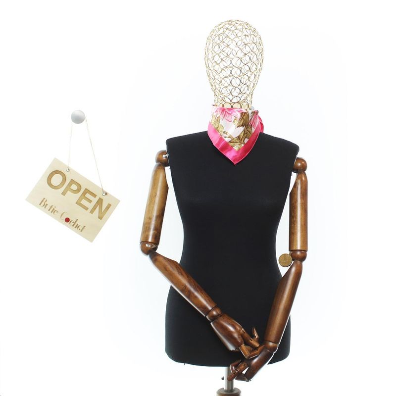 Fashion, accesorii si bijuterii - Femei - Accesorii femei - Esarfe si fulare femei - Batic de dama, 50 x 50 cm, ButicCochet, din satin, multicolor - ES3028 - Infinity.ro