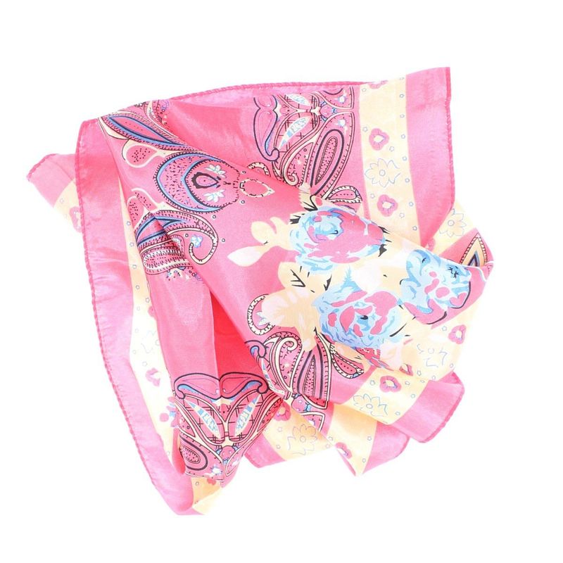 Fashion, accesorii si bijuterii - Femei - Accesorii femei - Esarfe si fulare femei - Batic de dama, 50 x 50 cm, ButicCochet, din satin, multicolor - ES3033 - Infinity.ro