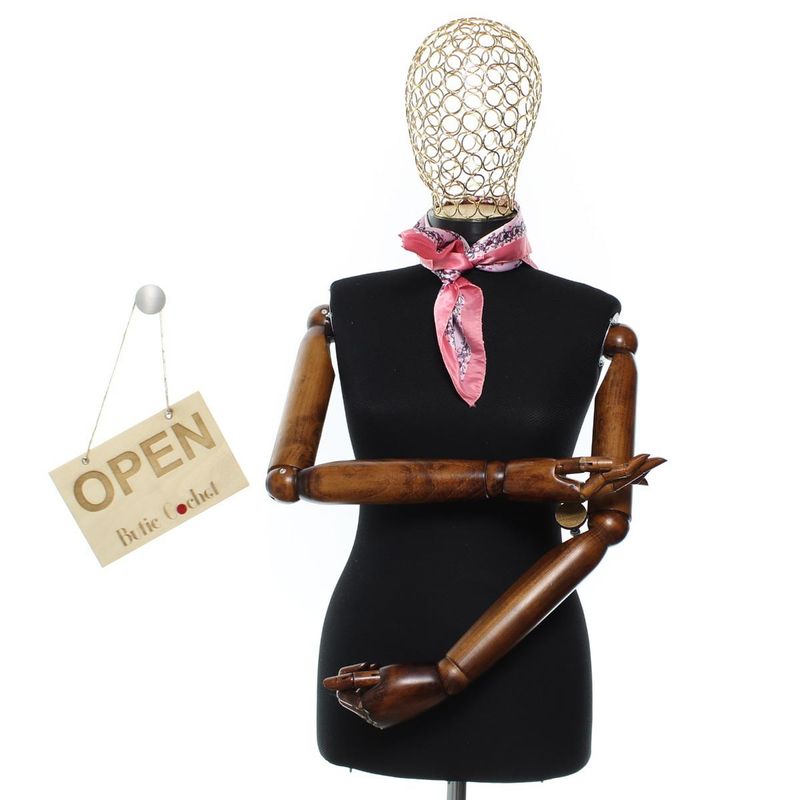 Fashion, accesorii si bijuterii - Femei - Accesorii femei - Esarfe si fulare femei - Batic de dama, 50 x 50 cm, ButicCochet, din satin, multicolor - ES3034 - Infinity.ro