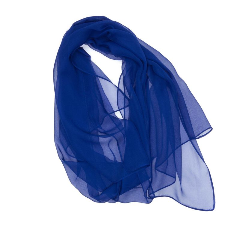 Fashion, accesorii si bijuterii - Femei - Accesorii femei - Esarfe si fulare femei - Esarfa de dama, uni, 40% matase 60% poliester, Albastru - ES477 - Infinity.ro