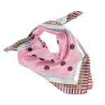 Fashion, accesorii si bijuterii - Femei - Accesorii femei - Esarfe si fulare femei - Batic de dama, 50x50 cm, Buticcochet, imprimeu cu buline, Roz - ES1153 - Infinity.ro
