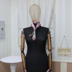 Fashion, accesorii si bijuterii - Femei - Accesorii femei - Esarfe si fulare femei - Batic de dama, 50x50 cm, Buticcochet, imprimeu cu buline, Roz - ES1153 - Infinity.ro