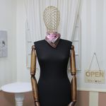 Fashion, accesorii si bijuterii - Femei - Accesorii femei - Esarfe si fulare femei - Batic de dama, 50x50 cm, Buticcochet, imprimeu cu buline, Roz - ES1153 - Infinity.ro