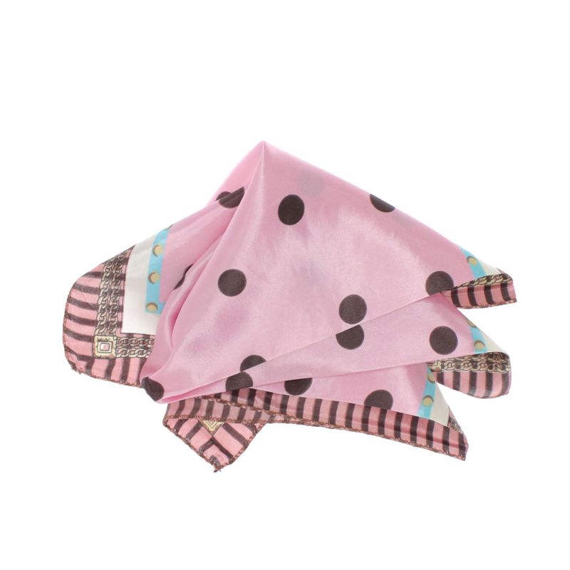 Fashion, accesorii si bijuterii - Femei - Accesorii femei - Esarfe si fulare femei - Batic de dama, 50x50 cm, Buticcochet, imprimeu cu buline, Roz - ES1153 - Infinity.ro