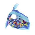 Fashion, accesorii si bijuterii - Femei - Accesorii femei - Esarfe si fulare femei - Batic de dama, 50x50 cm, Buticcochet, imprimeu cu cai, Albastru - ES1157 - Infinity.ro