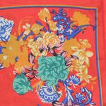 Fashion, accesorii si bijuterii - Femei - Accesorii femei - Esarfe si fulare femei - Batic de dama, 50x50 cm, Buticcochet, cu imprimeu floral, Rosu - ES1161 - Infinity.ro