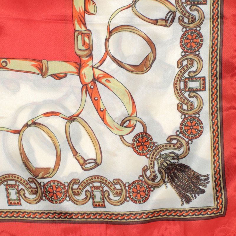 Fashion, accesorii si bijuterii - Femei - Accesorii femei - Esarfe si fulare femei - Batic de dama, 50x50 cm, Buticcochet, cu imprimeu stilizat, Crem - ES1175 - Infinity.ro
