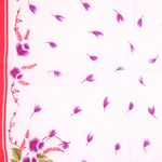 Fashion, accesorii si bijuterii - Femei - Accesorii femei - Esarfe si fulare femei - Batic de dama, 50x50 cm, Buticcochet, cu imprimeu floral stilizat, Roz - ES1409 - Infinity.ro