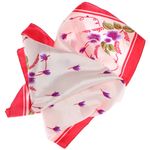 Fashion, accesorii si bijuterii - Femei - Accesorii femei - Esarfe si fulare femei - Batic de dama, 50x50 cm, Buticcochet, cu imprimeu floral stilizat, Roz - ES1409 - Infinity.ro