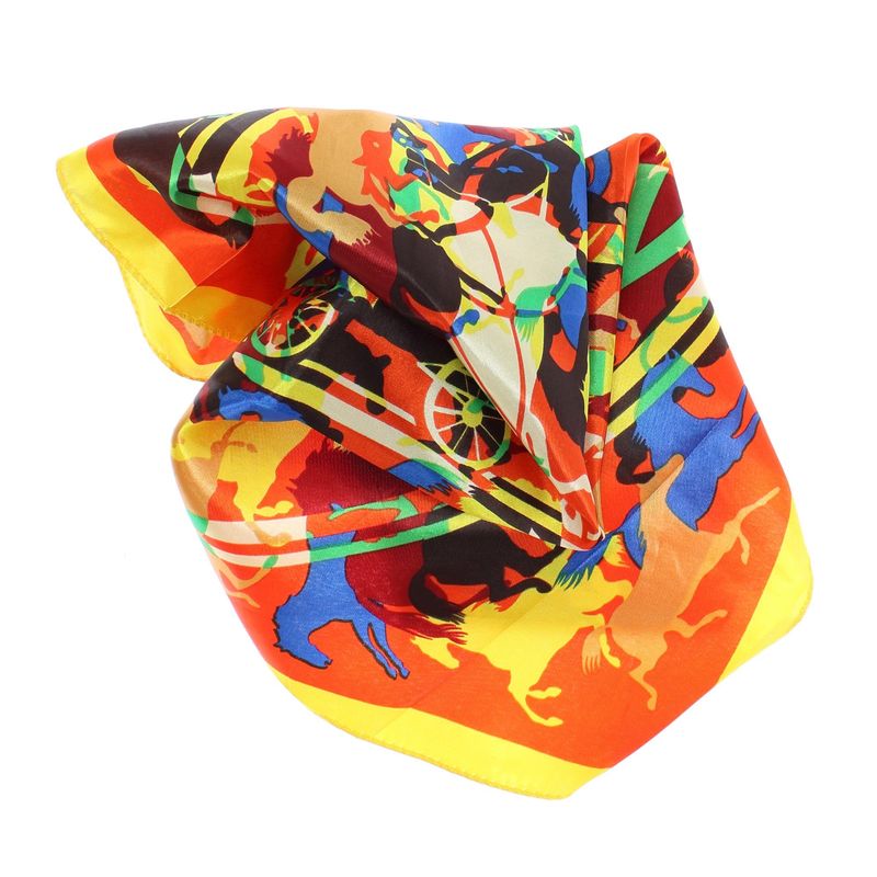 Fashion, accesorii si bijuterii - Femei - Accesorii femei - Esarfe si fulare femei - Batic de dama, 50x50 cm, Buticcochet, cu imprimeu stilizat, Multicolor - ES1408 - Infinity.ro