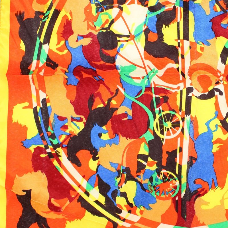 Fashion, accesorii si bijuterii - Femei - Accesorii femei - Esarfe si fulare femei - Batic de dama, 50x50 cm, Buticcochet, cu imprimeu stilizat, Multicolor - ES1408 - Infinity.ro