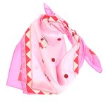 Fashion, accesorii si bijuterii - Femei - Accesorii femei - Esarfe si fulare femei - Batic de dama, 50x50 cm, Buticcochet, saten, imprimeu cu catei, Roz - ES1713 - Infinity.ro