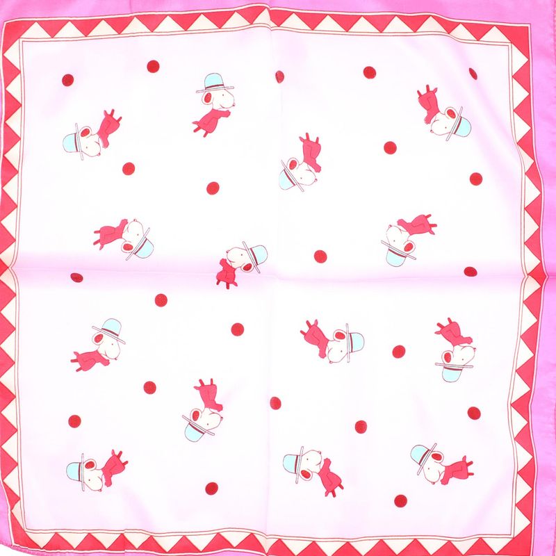 Fashion, accesorii si bijuterii - Femei - Accesorii femei - Esarfe si fulare femei - Batic de dama, 50x50 cm, Buticcochet, saten, imprimeu cu catei, Roz - ES1713 - Infinity.ro