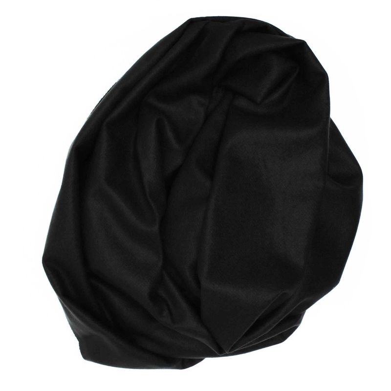 Fashion, accesorii si bijuterii - Femei - Accesorii femei - Esarfe si fulare femei - Esarfa de dama, 100% lana casmir, Negru, cu ciucuri din blanita, 190 x 70 cm - ES812 - Infinity.ro