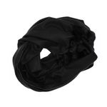 Fashion, accesorii si bijuterii - Femei - Accesorii femei - Esarfe si fulare femei - Esarfa de dama, 100% lana casmir, Negru, cu ciucuri din blanita, 190 x 70 cm - ES812 - Infinity.ro