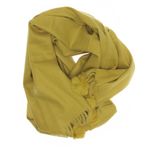 Fashion, accesorii si bijuterii - Femei - Accesorii femei - Esarfe si fulare femei - Esarfa de dama, 100% lana casmir, Galben mustar, cu ciucuri din blanita, 190 x 70 cm - ES816 - Infinity.ro