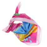 Fashion, accesorii si bijuterii - Femei - Accesorii femei - Esarfe si fulare femei - Esarfa de dama, Buticcochet, cu imprimeu floral, dimensiune 60x60 cm, Roz - ES1205 - Infinity.ro