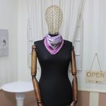 Fashion, accesorii si bijuterii - Femei - Accesorii femei - Esarfe si fulare femei - Esarfa de dama, Buticcochet, dimensiune 60x60 cm, cu imprimeu mandala, Mov - ES1215 - Infinity.ro