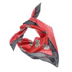 Fashion, accesorii si bijuterii - Femei - Accesorii femei - Esarfe si fulare femei - Esarfa de dama, Buticcochet, dimensiune 60x60 cm, cu imprimeu floral, Rosu - ES1208 - Infinity.ro