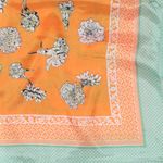 Fashion, accesorii si bijuterii - Femei - Accesorii femei - Esarfe si fulare femei - Esarfa de dama, Buticcochet, dimensiune 60x60 cm, cu imprimeu floral, Portocaliu - ES1209 - Infinity.ro