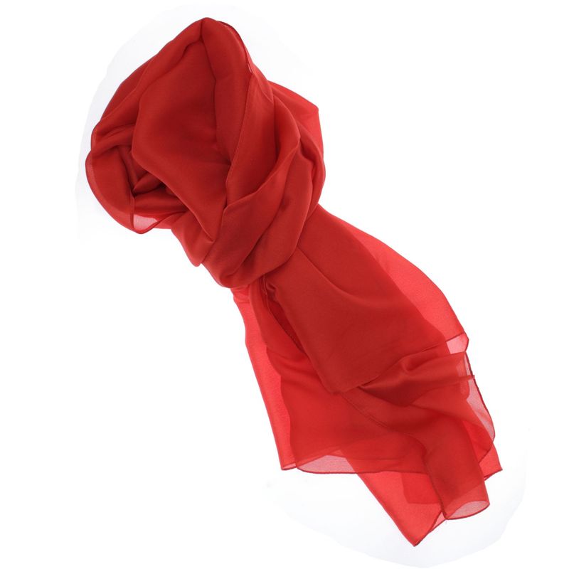 Fashion, accesorii si bijuterii - Femei - Accesorii femei - Esarfe si fulare femei - Esarfa de dama, Buticcochet, 100% matase, 180 x 90 cm, Rosu- ES1141 - Infinity.ro