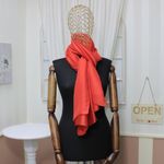Fashion, accesorii si bijuterii - Femei - Accesorii femei - Esarfe si fulare femei - Esarfa de dama, Buticcochet, 100% matase, 180 x 90 cm, Rosu- ES1141 - Infinity.ro