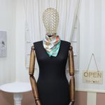 Fashion, accesorii si bijuterii - Femei - Accesorii femei - Esarfe si fulare femei - Esarfa de dama, Buticcochet, dimensiune 60x60 cm, imprimeu cu cai, Albastru - ES1221 - Infinity.ro