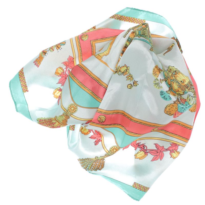 Fashion, accesorii si bijuterii - Femei - Accesorii femei - Esarfe si fulare femei - Esarfa de dama, Buticcochet, dimensiune 60x60 cm, imprimeu cu cai, Albastru - ES1221 - Infinity.ro