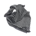 Fashion, accesorii si bijuterii - Femei - Accesorii femei - Esarfe si fulare femei - Esarfa de dama, Buticcochet, dimensiune 60x60 cm, Negru cu buline albe - ES1222 - Infinity.ro