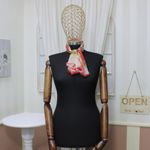 Fashion, accesorii si bijuterii - Femei - Accesorii femei - Esarfe si fulare femei - Esarfa de dama, Buticcochet, 60x60 cm, 40% matase 60% poliester, cu imprimeu floral, Crem - ES1239 - Infinity.ro