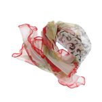Fashion, accesorii si bijuterii - Femei - Accesorii femei - Esarfe si fulare femei - Esarfa de dama, Buticcochet, 60x60 cm, 40% matase 60% poliester, cu imprimeu floral, Crem - ES1239 - Infinity.ro