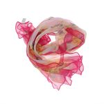 Fashion, accesorii si bijuterii - Femei - Accesorii femei - Esarfe si fulare femei - Esarfa de dama, Buticcochet, 60x60 cm, 40% matase 60% poliester, cu imprimeu floral, Roz - ES1249 - Infinity.ro