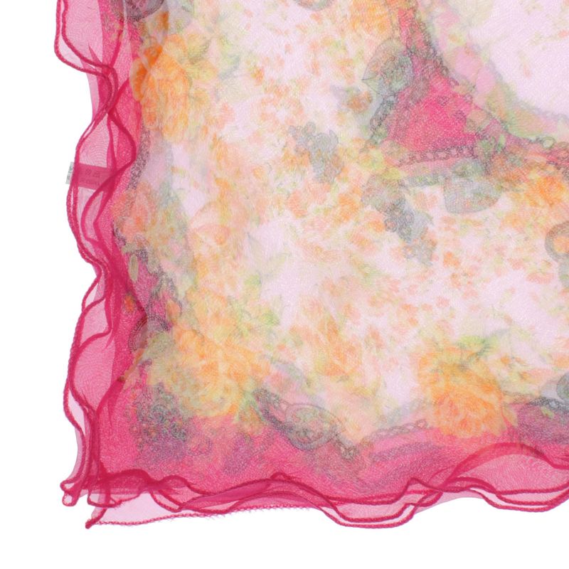 Fashion, accesorii si bijuterii - Femei - Accesorii femei - Esarfe si fulare femei - Esarfa de dama, Buticcochet, 60x60 cm, 40% matase 60% poliester, cu imprimeu floral, Roz - ES1249 - Infinity.ro