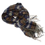 Fashion, accesorii si bijuterii - Femei - Accesorii femei - Esarfe si fulare femei - Esarfa de dama, ButicCochet, din casmir, cu franjuri, 190 x 70 cm, model carouri, Bleumarin - ES1476 - Infinity.ro