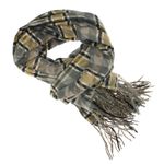 Fashion, accesorii si bijuterii - Femei - Accesorii femei - Esarfe si fulare femei - Esarfa de dama, ButicCochet, din casmir, cu franjuri, 190 x 70 cm, model carouri, Gri - ES1477 - Infinity.ro