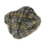 Fashion, accesorii si bijuterii - Femei - Accesorii femei - Esarfe si fulare femei - Esarfa de dama, ButicCochet, din casmir, cu franjuri, 190 x 70 cm, model carouri, Gri - ES1477 - Infinity.ro