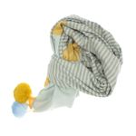Fashion, accesorii si bijuterii - Femei - Accesorii femei - Esarfe si fulare femei - Esarfa de dama, ButicCochet, din casmir, cu ciucuri din blanita, 200 x 75 cm, Galben mustar - ES1504 - Infinity.ro