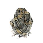 Fashion, accesorii si bijuterii - Femei - Accesorii femei - Esarfe si fulare femei - Esarfa de dama, ButicCochet, din casmir, cu franjuri, 190 x 70 cm, model carouri, Gri - ES1477 - Infinity.ro