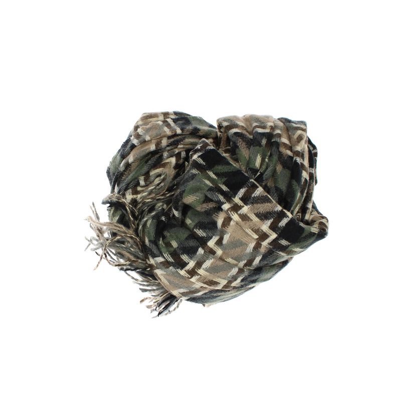 Fashion, accesorii si bijuterii - Femei - Accesorii femei - Esarfe si fulare femei - Esarfa de dama, ButicCochet, din casmir, cu franjuri, 190 x 70 cm, model carouri, Negru - ES1479 - Infinity.ro