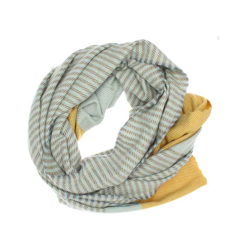 Fashion, accesorii si bijuterii - Femei - Accesorii femei - Esarfe si fulare femei - Esarfa de dama, ButicCochet, din casmir, cu ciucuri din blanita, 200 x 75 cm, Galben mustar - ES1504 - Infinity.ro