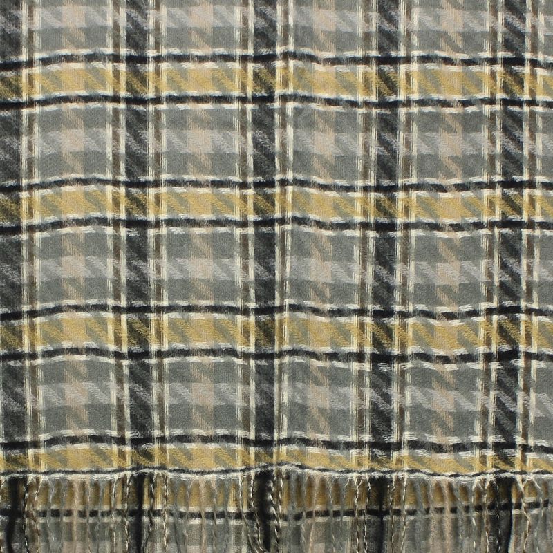 Fashion, accesorii si bijuterii - Femei - Accesorii femei - Esarfe si fulare femei - Esarfa de dama, ButicCochet, din casmir, cu franjuri, 190 x 70 cm, model carouri, Gri - ES1477 - Infinity.ro