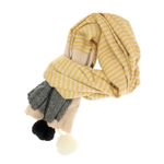 Fashion, accesorii si bijuterii - Femei - Accesorii femei - Esarfe si fulare femei - Esarfa de dama, ButicCochet, din casmir, cu ciucuri din blanita, 200 x 75 cm, Multicolor - ES1508 - Infinity.ro