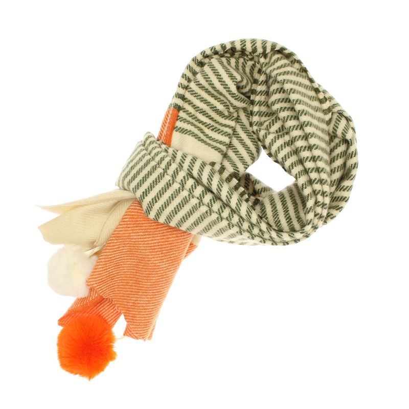 Fashion, accesorii si bijuterii - Femei - Accesorii femei - Esarfe si fulare femei - Esarfa de dama, ButicCochet, din casmir, cu ciucuri din blanita, 200 x 75 cm, Portocaliu - ES1507 - Infinity.ro