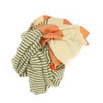 Fashion, accesorii si bijuterii - Femei - Accesorii femei - Esarfe si fulare femei - Esarfa de dama, ButicCochet, din casmir, cu ciucuri din blanita, 200 x 75 cm, Portocaliu - ES1507 - Infinity.ro