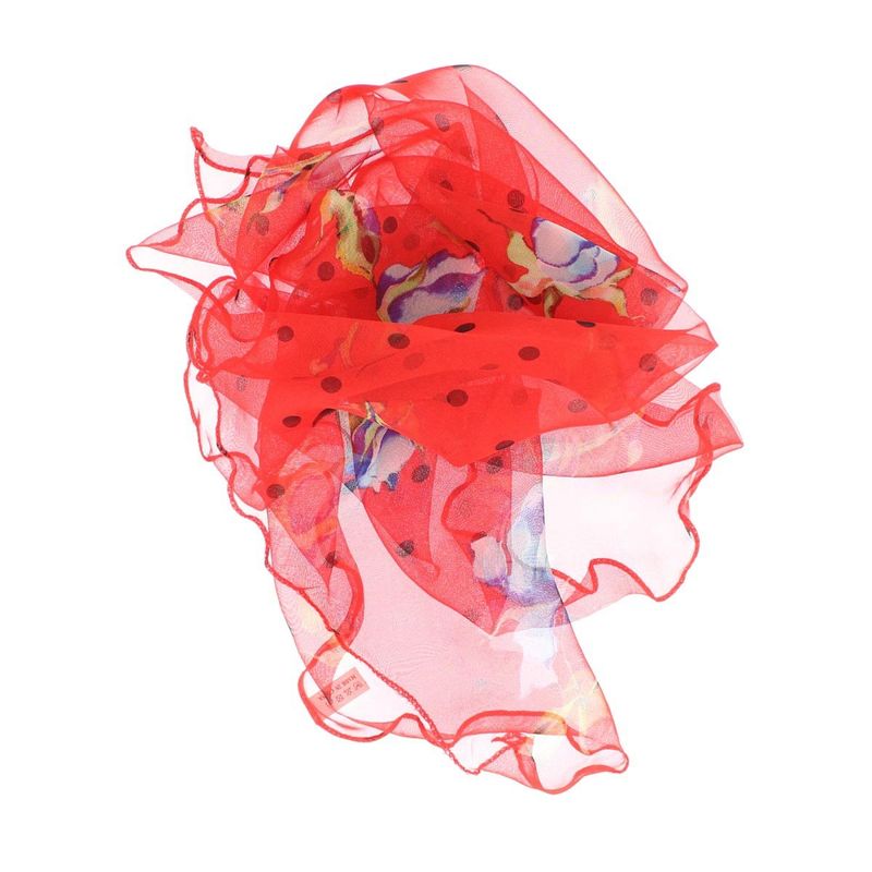 Fashion, accesorii si bijuterii - Femei - Accesorii femei - Esarfe si fulare femei - Esarfa de dama, Buticcochet, 60x60 cm, 40% matase 60% poliester, cu imprimeu floral, Rosu - ES2009 - Infinity.ro