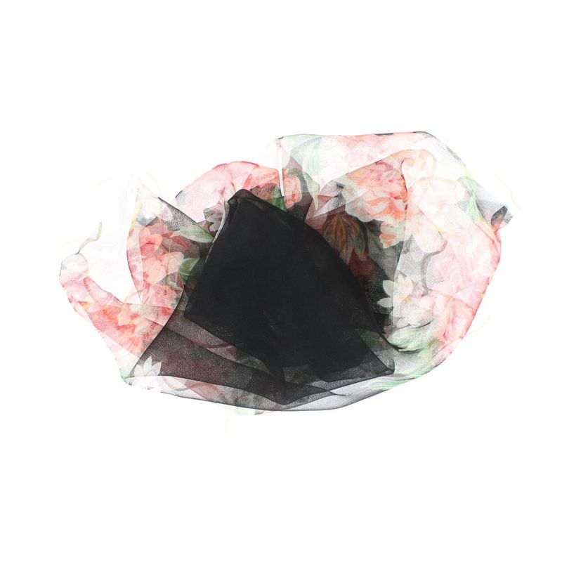 Fashion, accesorii si bijuterii - Femei - Accesorii femei - Esarfe si fulare femei - Esarfa de dama, Buticcochet, 60x60 cm, 40% matase 60% poliester, cu imprimeu floral, Negru - ES2008 - Infinity.ro