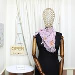 Fashion, accesorii si bijuterii - Femei - Accesorii femei - Esarfe si fulare femei - Esarfa de dama, Buticcochet, 60x60 cm, 40% matase 60% poliester, cu imprimeu floral, Lila - ES2010 - Infinity.ro